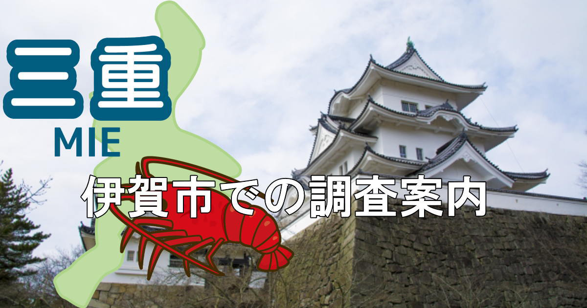 伊賀上野城と三重県地図